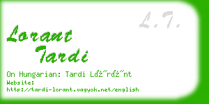 lorant tardi business card